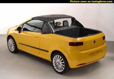 Une punto transformée en pickup, fallait y penser